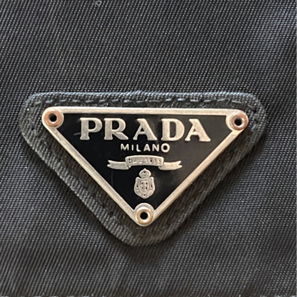 Sold!   ❌ Prada nylon wallet black bifold authentic leather - Picture 14 of 16